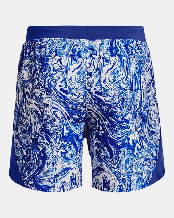 Men's UA Launch SW 5'' Printed Shorts in Blue image number 7